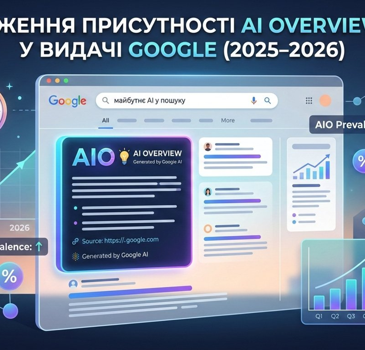 Дослідження присутності AI Overviews (AIO) у видачі Google (2025–2026)