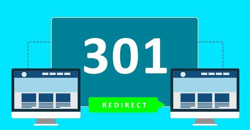 схеми редиректу 301, де стрілка веде від старого URL до нового, з написами стару адресу та нову адресу