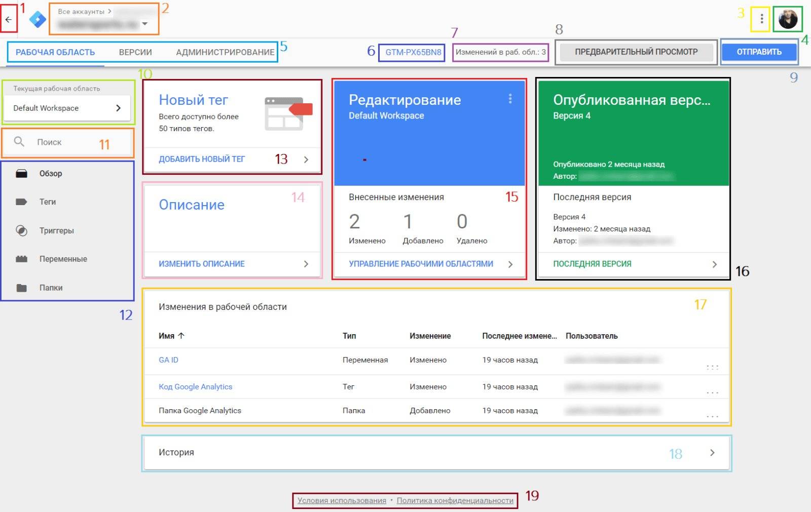 интерфейс Google Tag Manager с открытым окном настройки нового тега и полями для добавления динамических параметров. Подчеркивается важность правильной настройки параметров.